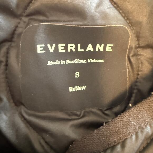 Everlane The ReNew Quilted Mid-Length Liner Jacket In Black Size Small New - Picture 10 of 15